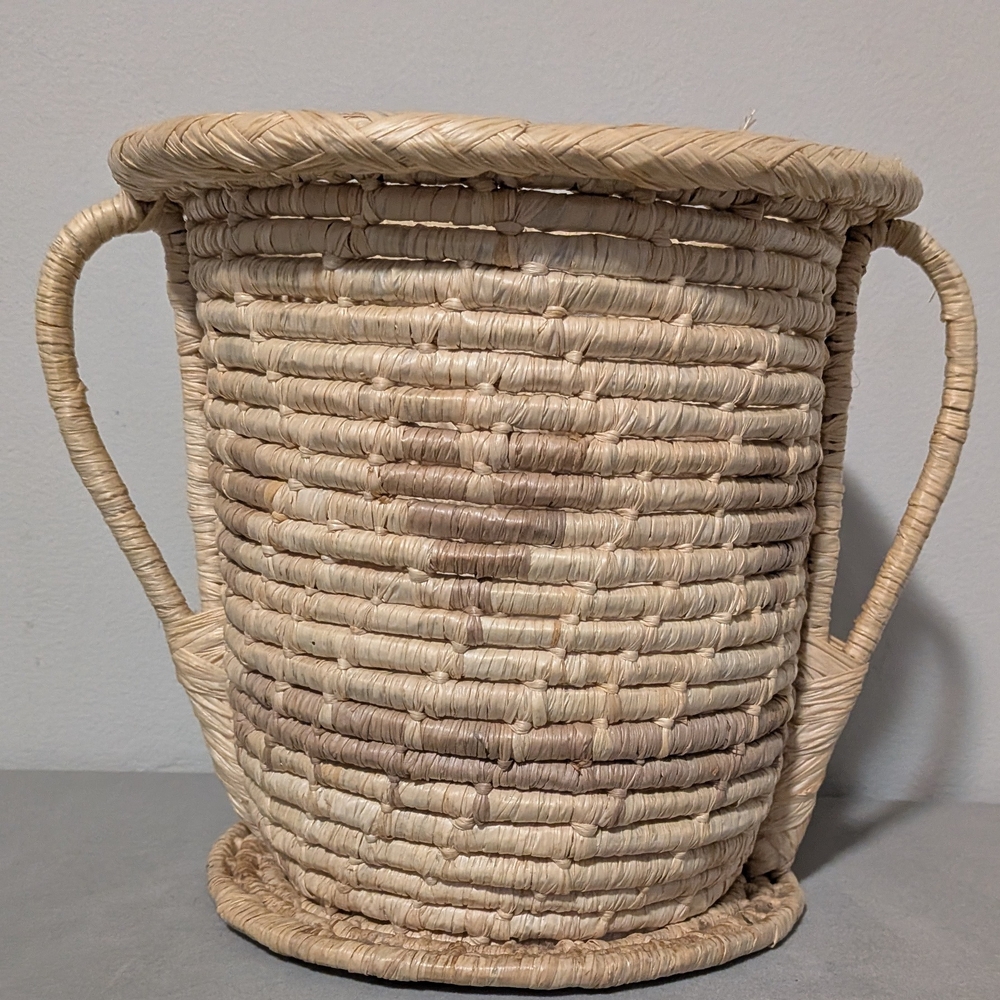 Natural Woven Basket with Handles